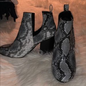 Steve Madden Snake Skin Booties